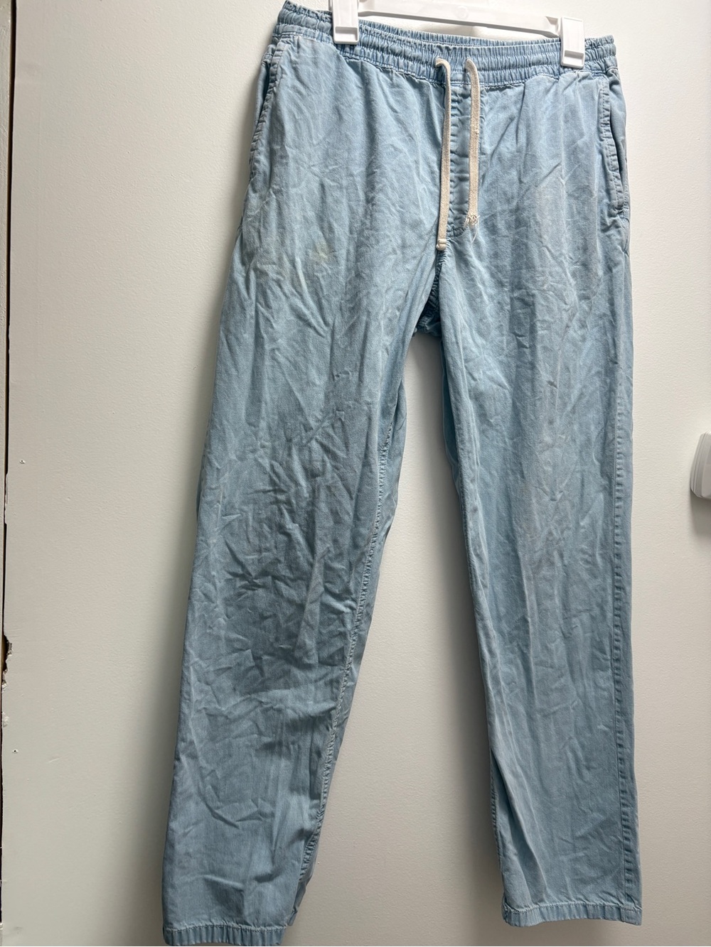 Vans Light Blue Men's Relaxed Drawstring Jeans | M | Loose Tapered Streetwear